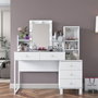 Hanah Home Mesa de Maquillaje Blanca con 9 Focos